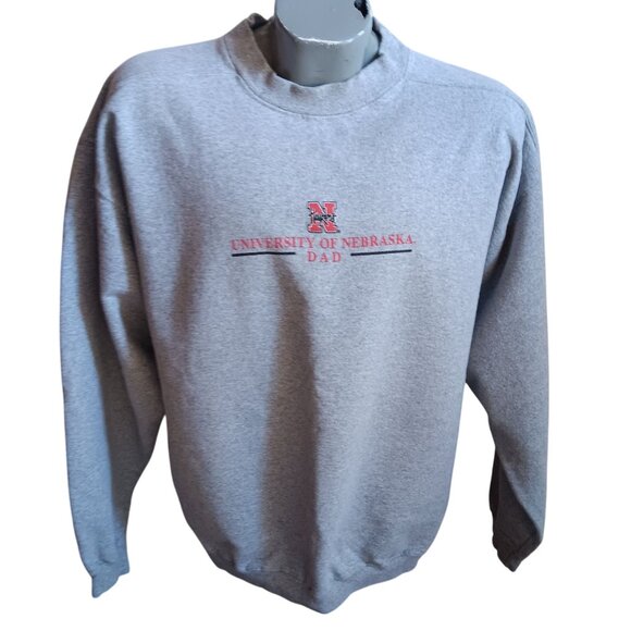 Nebraska Huskers Big Red Men's XL Vintage Sweatshirt Dad University Sweatshirt - Picture 1 of 5